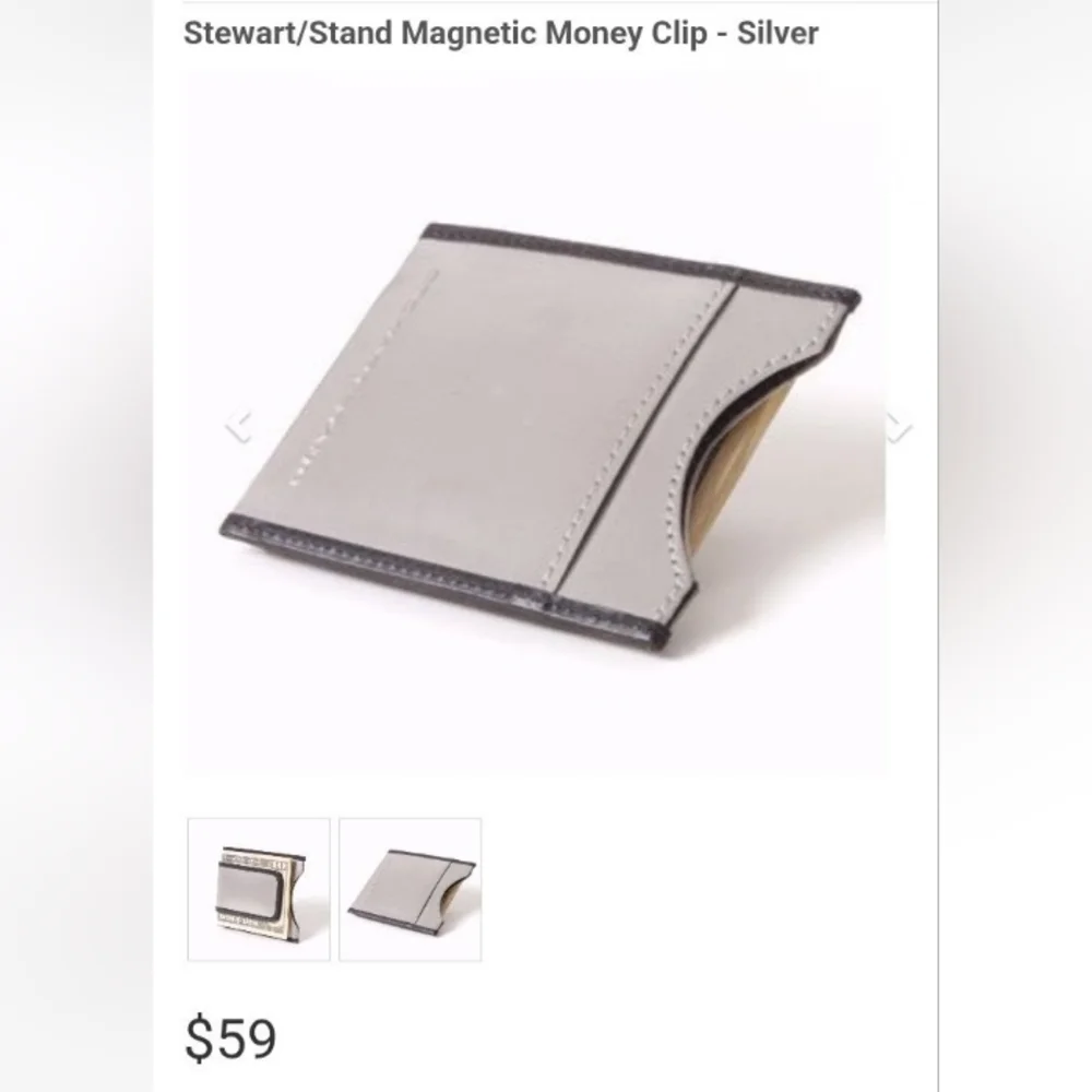 Stewart/Stand Silver and Black Money Holder/Clip